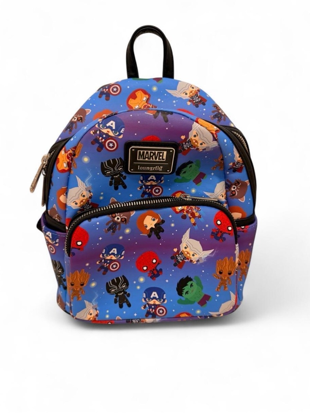 Loungefly Kids Marvel Chibi Gradient Purple & Blue Mini Backpack